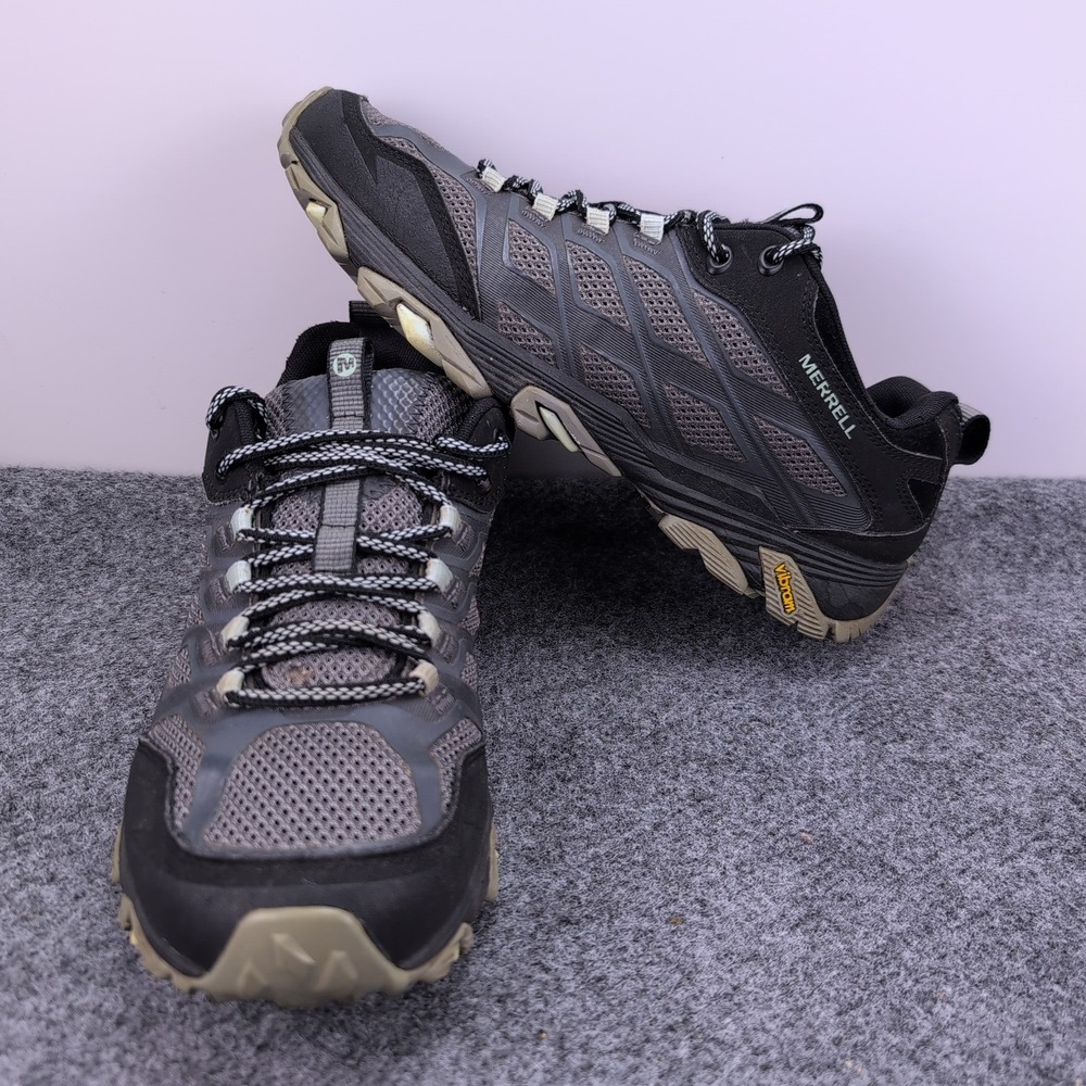 Merrell Granite Hiking Shoes Womens 11 Black Grey Vibram Trail J37176 Rugged VTG